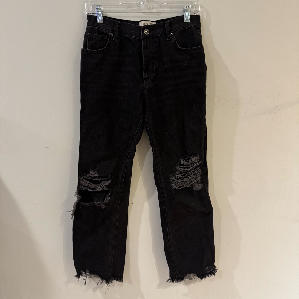 free people distressed black jeans